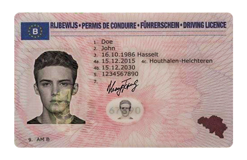 Belgian Driving License Front