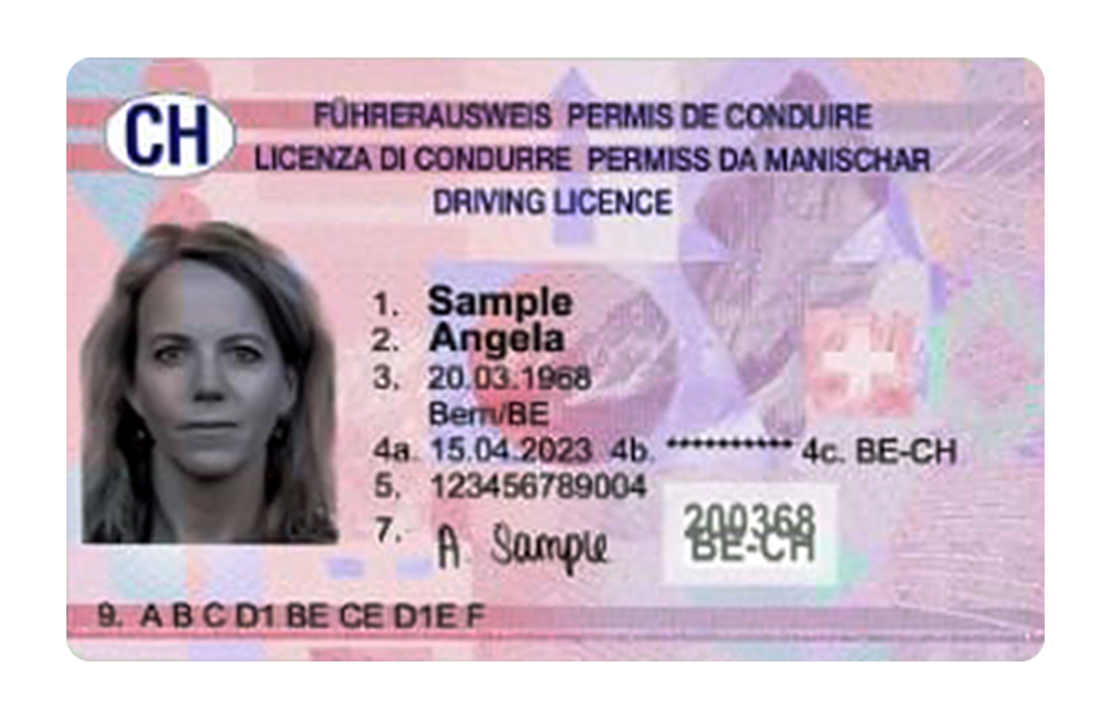 Swiss Driving License Front