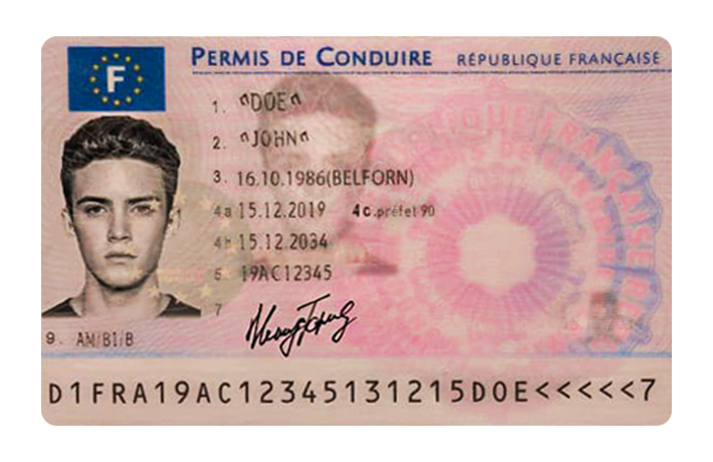 French Driving License Front