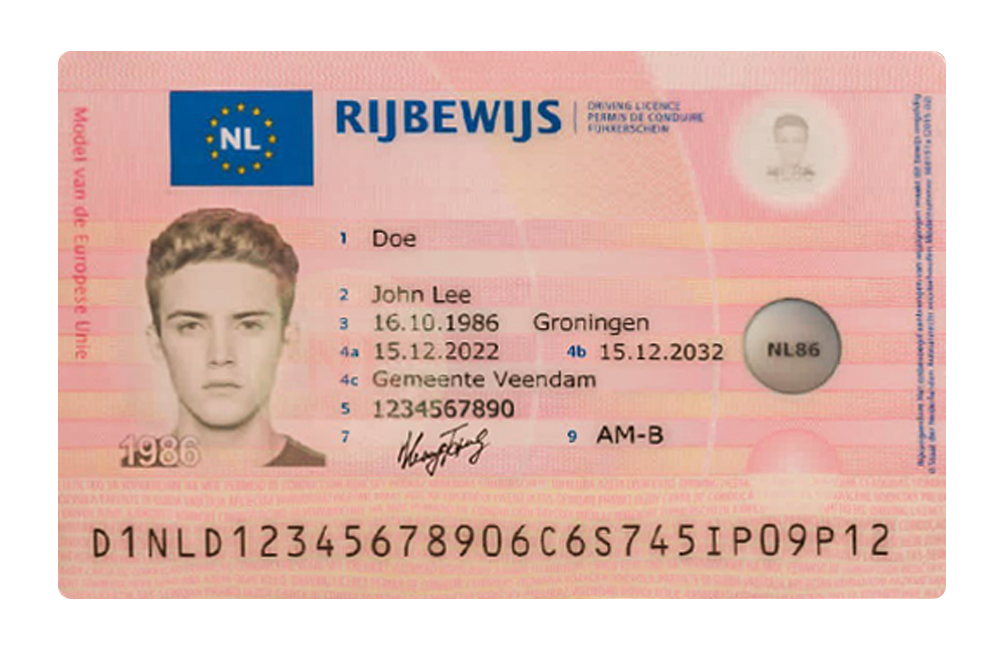 Dutch Driving License Front